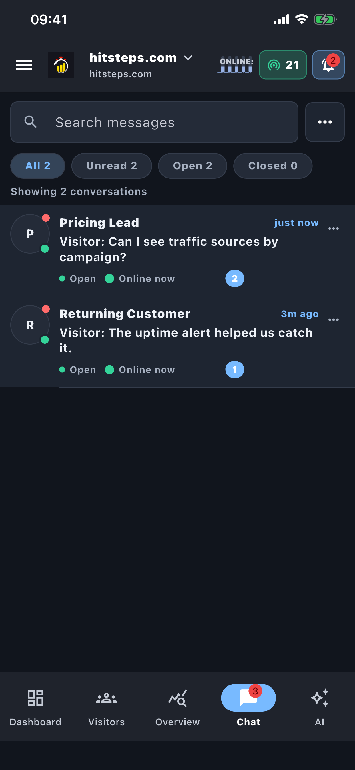 Messages on the move