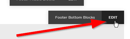 how edit footer in square space