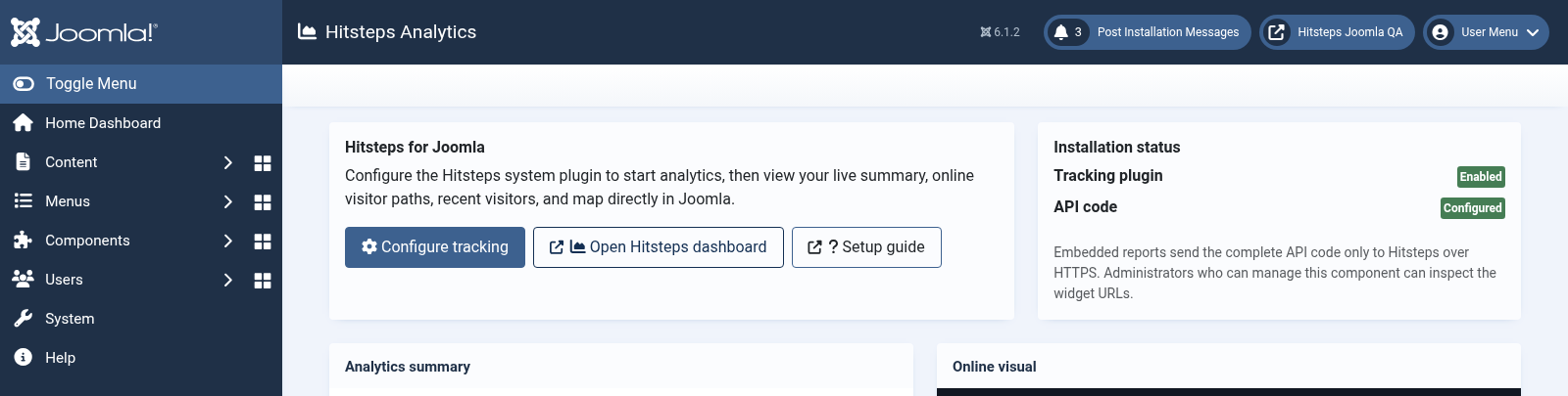 View the four widgets